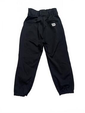 Wilson Youth Black Baseball Pants Elastic Pull Up Practice Uniform Size Youth S